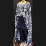 Navy Blue Suit With Printed Jacket