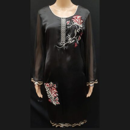 Long Kurti - Black Satin 38