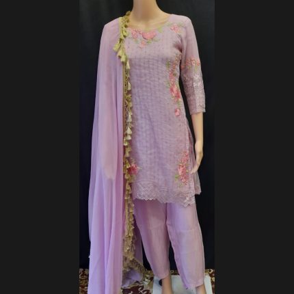 Lavender Embroided Suit 36