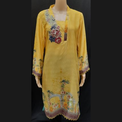 Yellow Printed Tunic 42
