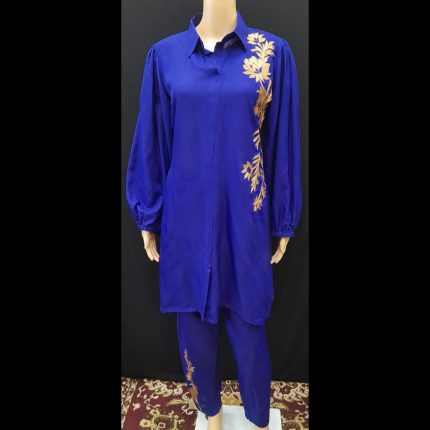 Embroided Royal Blue Co-ord Set 40