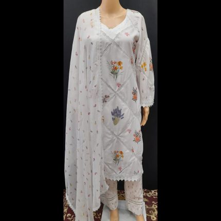 White Lacework Suit 40