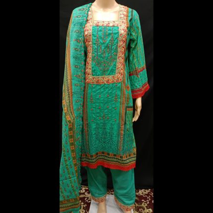 Green Embroided Suit 44