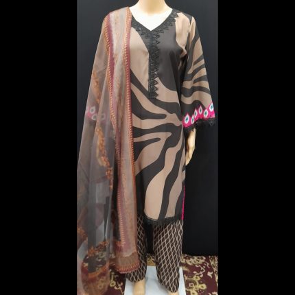 Lacework Brown And Black Suit 44