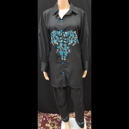 Black Embroided Co-ord Set 46