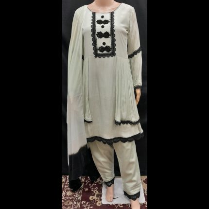 Sea Green Lacework Top With Pant And Dupatta 38