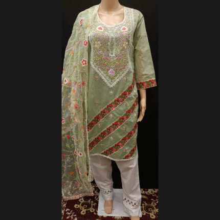 Light Green Patchwork Suit 40