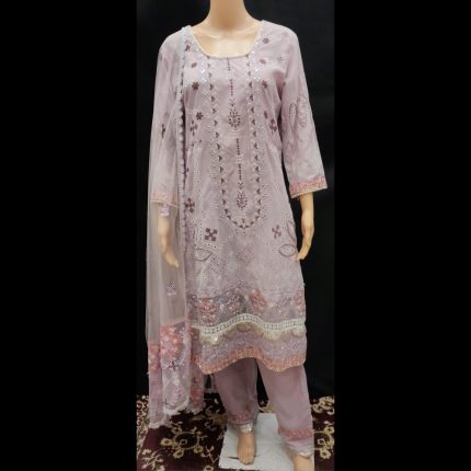 Lilac Cotton Lacework Suit 46