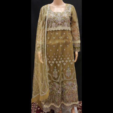 Mehendi Green Embroidered Anarkali Suit 42