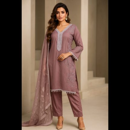 Purple Top With Pant And Dupatta 46